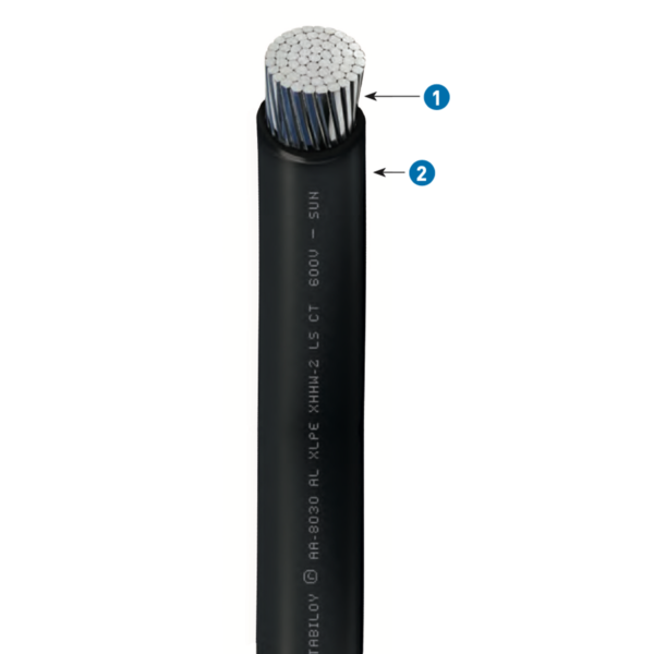 STABILOY Cable De Baja Tensión, Monoconductor XHHW2 LS CT, Aleación De